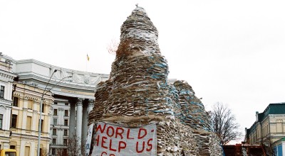 Central Kyiv in February, 2023. 