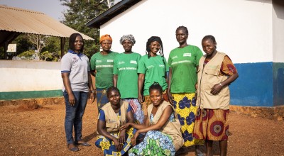 Community health workers at a clinic in Boyali, CAR.