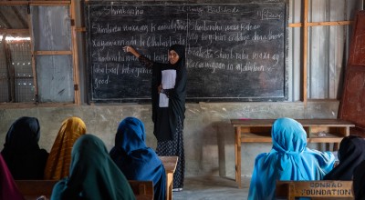 Students attending classes at Jalaqsan School, Somalia. (Photo: Mustafa Saeed/Concern Worldwide)