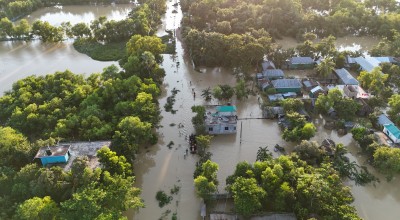 Aerial photos of flooded areas in Noakhali district. Where the Concern Emergency Response team have responded and are distributing emergency relief packages to people affected by the floods. (Photo: Saikat Mojumder/Concern Worldwide)