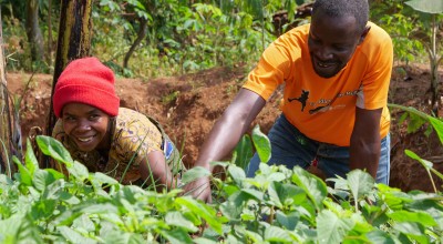 Charlotte Bankundiye (33) and Joel Nkurunziza (37) have two children – a boy aged 13, and a girl aged seven live and farm in Muganza, Gisagara. Photo: Eugene Ikua/Concern Worldwide