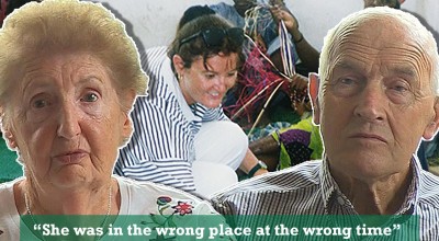 Valerie Place's parents. Place was killed while working with Concern in Somalia in 1993. 